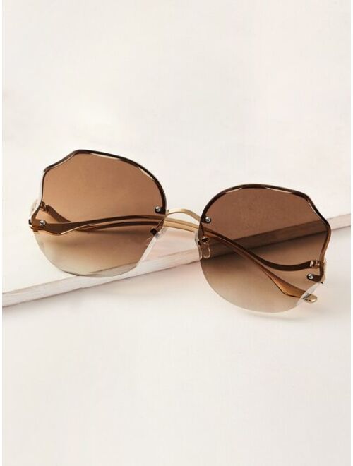 Shein Simple Rimless Sunglasses