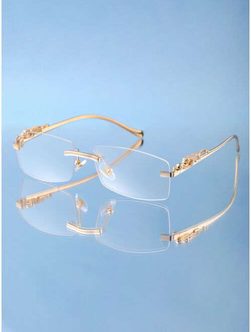 Shein Square Rimless Anti-blue Light Glasses