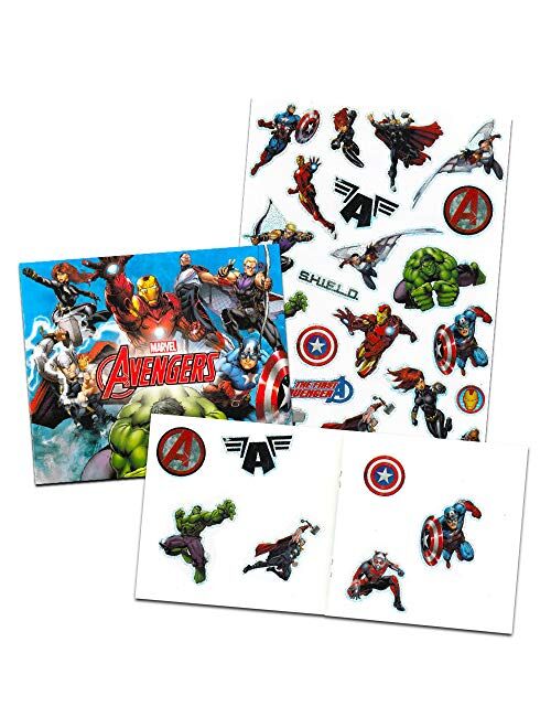 Marvel Avengers Backpack and Lunch Box for Kids Bundle ~ Deluxe 16" Backpack and Insulated Lunch Bag with Stickers, and More (Avengers School Supplies)