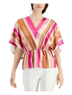 Striped Batwing-Sleeve Top, Created for Macy's
