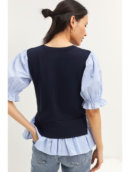 Anthropologie Layered Ruffle Top