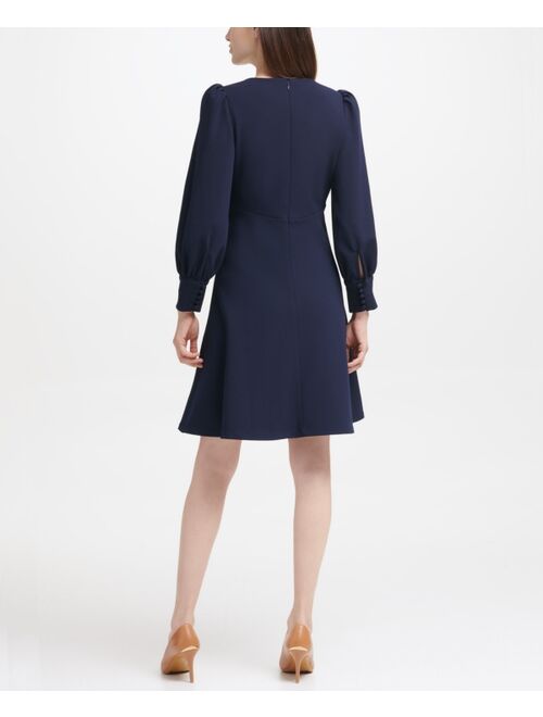 Buy Calvin Klein Puff-Sleeve A-Line Dress online | Topofstyle