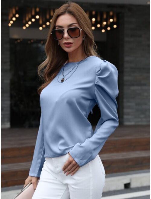 Shein Tie Back Gigot Sleeve Top