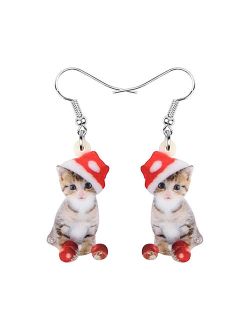 Don't AsK Christmas Kitten Drop Earrings
