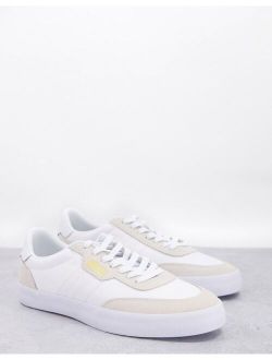 court vulc sneakers in suede mix white with logo