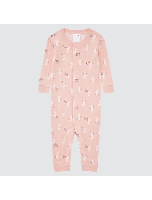 Uniqlo NEWBORN JOY OF PRINT LONG-SLEEVE ONE-PIECE OUTFIT