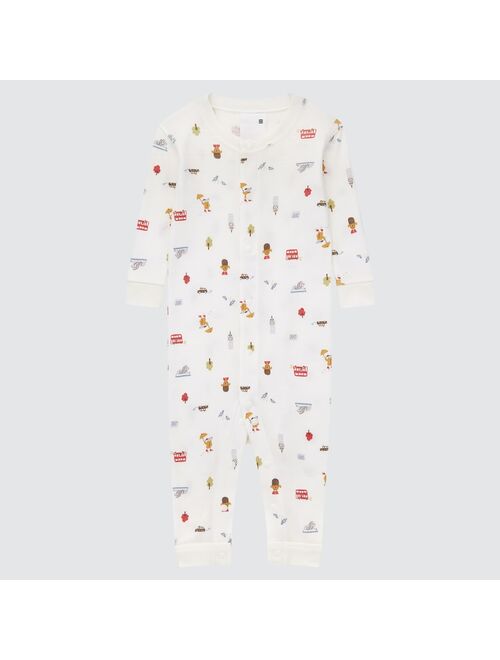 Uniqlo NEWBORN JOY OF PRINT LONG-SLEEVE ONE PIECE OUTFIT