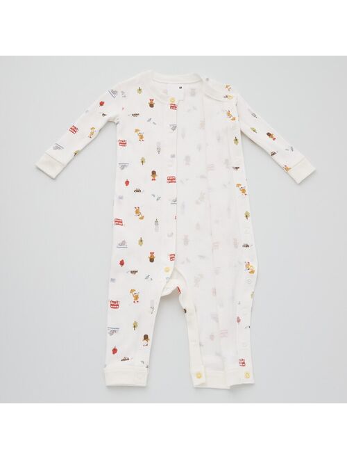 Uniqlo NEWBORN JOY OF PRINT LONG-SLEEVE ONE PIECE OUTFIT