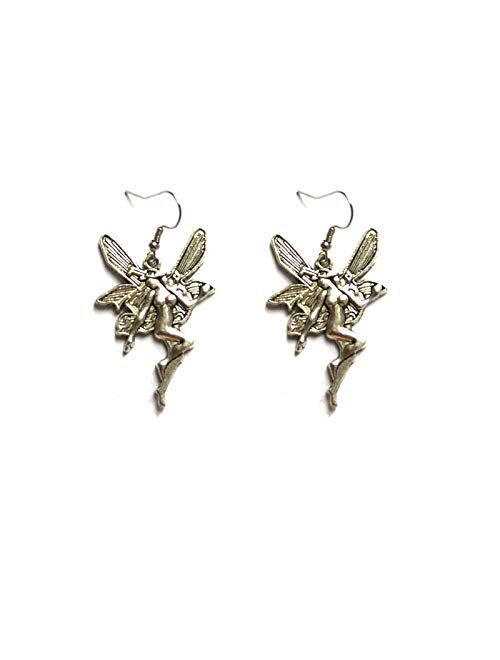 Punk Earrings Dangle Goth Unique Earrings for Women Indie Alt Aesthetic Cool Earrings Angel Wings Human Earrings Vintage Jewelry