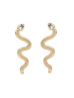 Gold Snake Earrings for Women Holloween Snake Costume Jewelry Egyptian Earrings for Girls