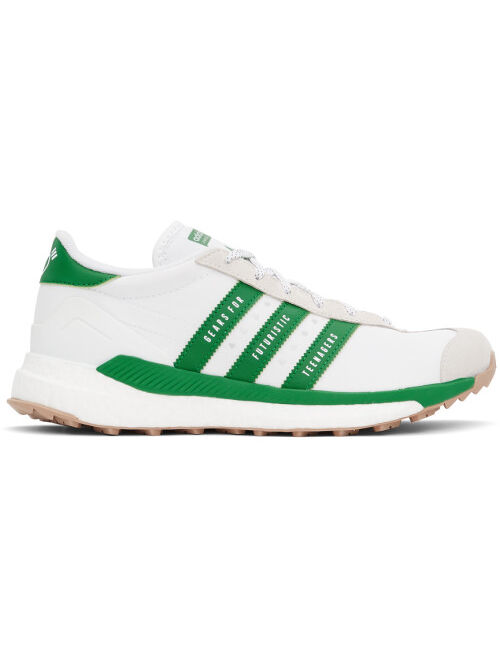Adidas White & Green Country Sneakers