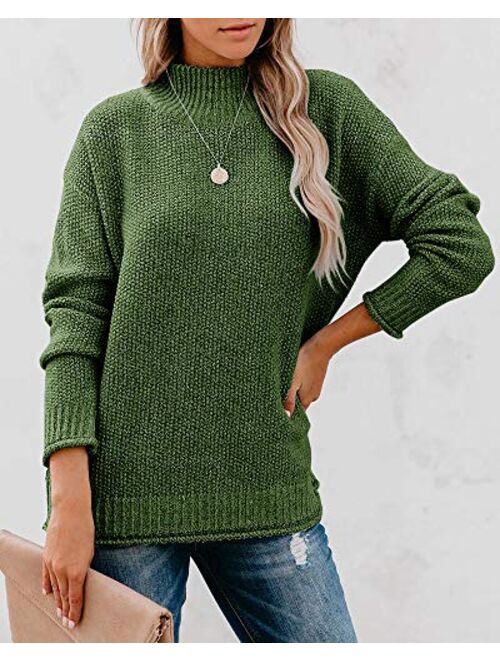 Saodimallsu Womens Turtleneck Oversized Sweaters Chunky Long Sleeve Loose Casual Pullover Slouchy Knit Jumper Tops