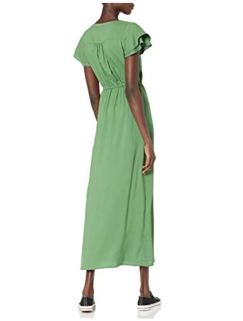 Goodthreads Women's Georgette Ruffle-Sleeve Maxi Dress