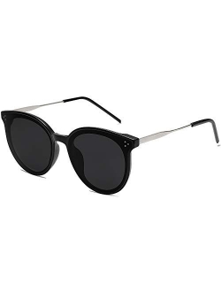 Retro Round Sunglasses for Women Oversized Mirrored Glasses DOLPHIN SJ2068