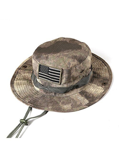 massmall Military Tactical Head Wear/Boonie Hat Cap For Wargame,Sports,Fishing &Outdoor Activties (Acu Camouflage)