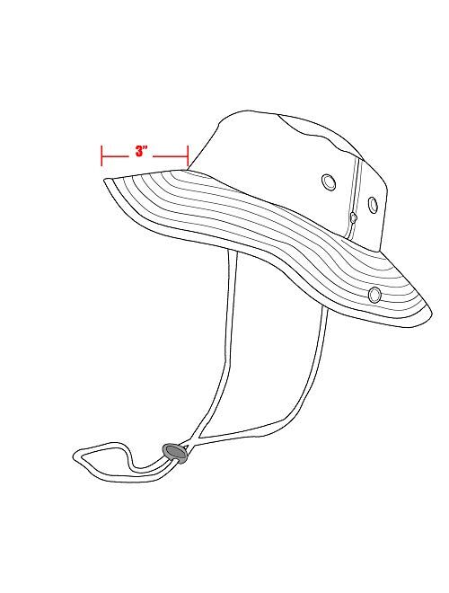 Bucket Hats with String Wide Brim Hiking Fishing UV Sun Protection Safari Unisex Boonie