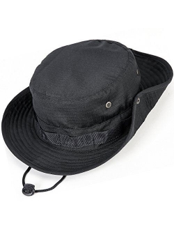 kolumb Wide Brim Boonie Hat, Men & Women Top Camo Bucket Hats for Safari Military Beach…