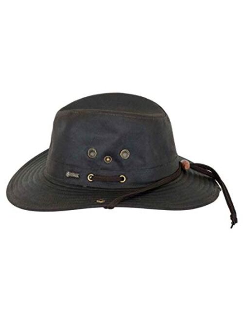 Outback Trading 1497 River Guide UPF 50 Waterproof Breathable Outdoor Cotton Oilskin Hat