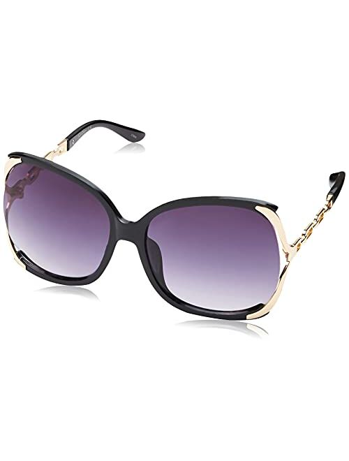 Jessica Simpson Women's J5833 Over-Sized Combination Vented Sunglassees with 100% UV Protection, 60 mm