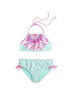Haitryli Kid Girls 2Pieces Bikini Sets Ruffle Trim Top with Polka Dots Mini Bottom Swimsuits Beachwear