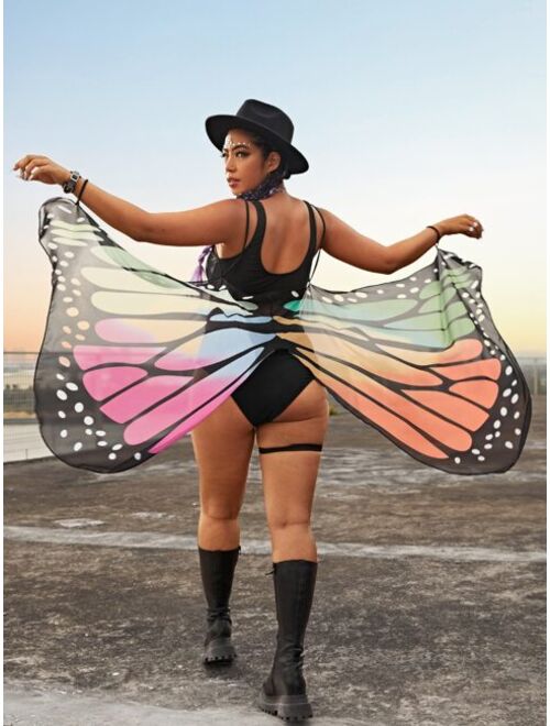 Shein 3pack Plus Butterfly Wing Design Bikini Swimsuit