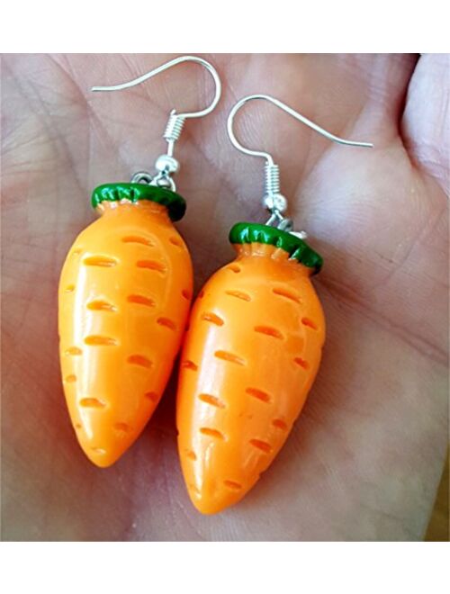 Vegetable and Fruits Resin Dangle Charm Dangle Earrings by Pashal
