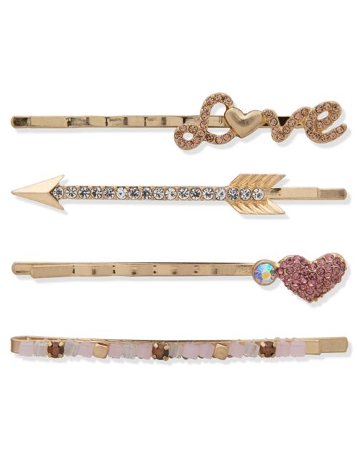lonna & lilly Gold-Tone 4-Pc. Set Love Bobby Pins