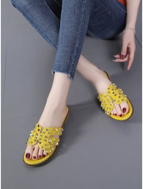 Shein Studded Decor Slide Sandals