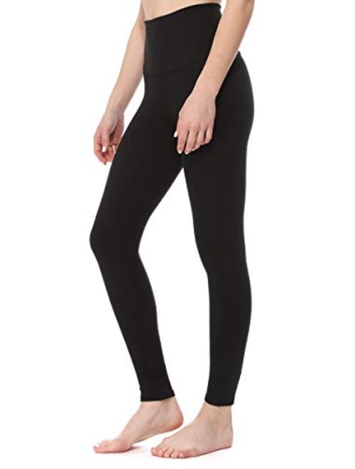 EVCR Compression Leggings for Women - High Waisted Full Length Non See Through Soft Athletic Yoga Pants for Workout