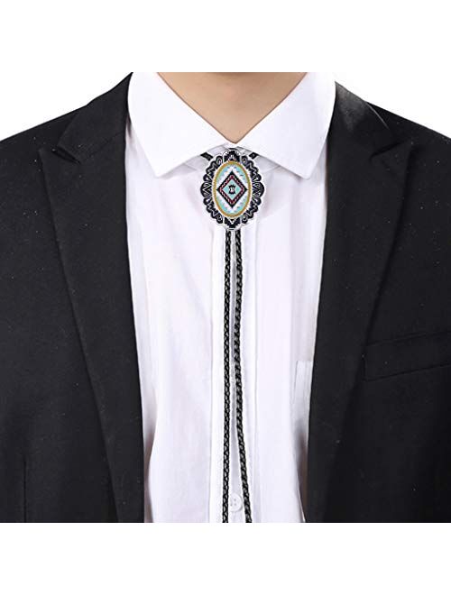 Bolo Tie for Men- Handmade Western Cowboy Southwest Totem Element Bola Neckties