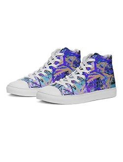 Men's Personalized Custom Anime Canvas Shoes Graffiti Non-Slip Skateboard Shoes High-Top Lace-Up Fashion Sneakers
