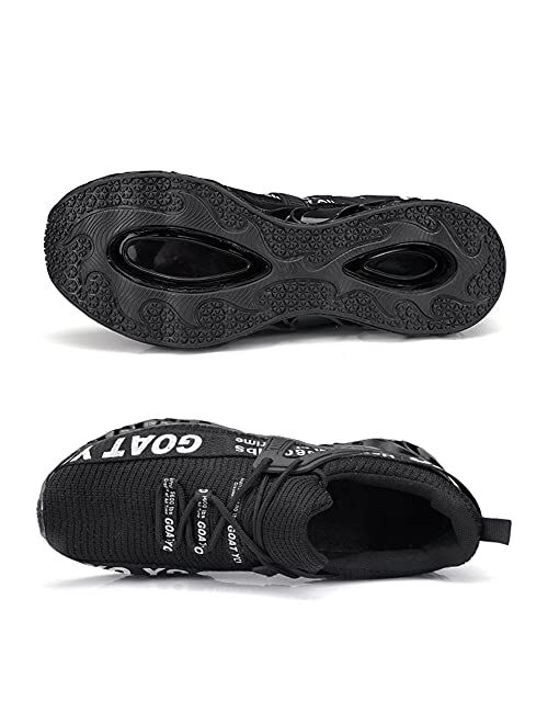 Harrun Mens Walking Shoes Athletic Running Blade Tennis Shoes Mesh Breathable Fashion Sneakers