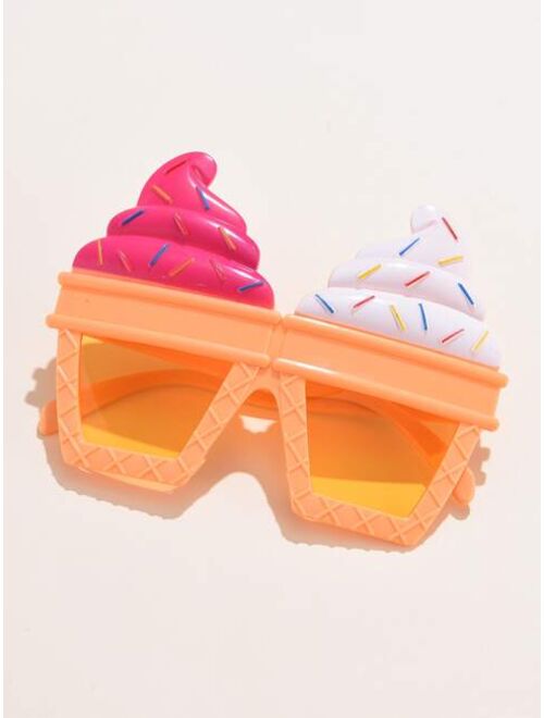 Shein Ice Cream Shaped Frame Sunglasses