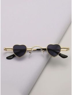 Heart Shaped Metal Frame Sunglasses