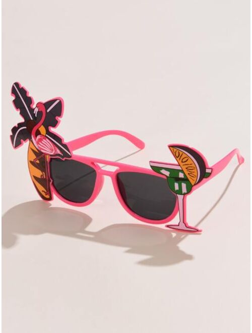 Shein Flamingo Decor Sunglasses