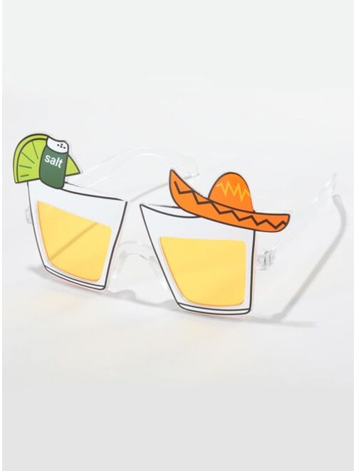 Shein Orange Juice Design Sunglasses