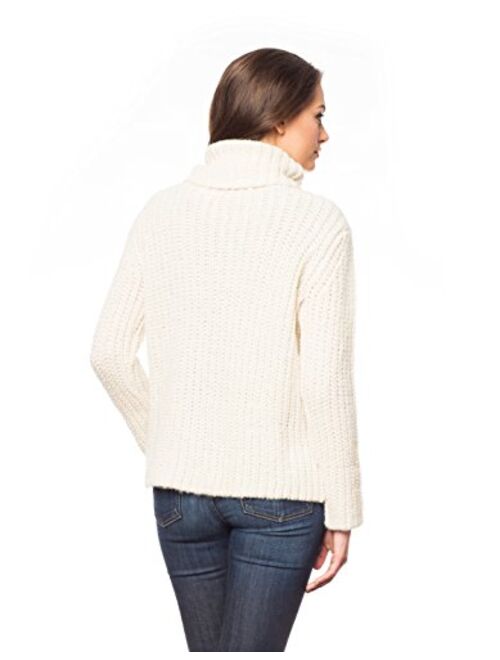 Invisible World Women's Baby Alpaca Pullover Turtleneck Sweater