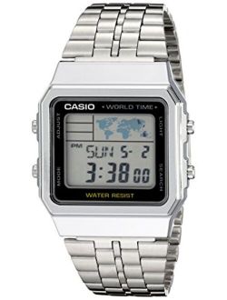 Men's A500WA-1ACF Classic Silver-Tone Watch