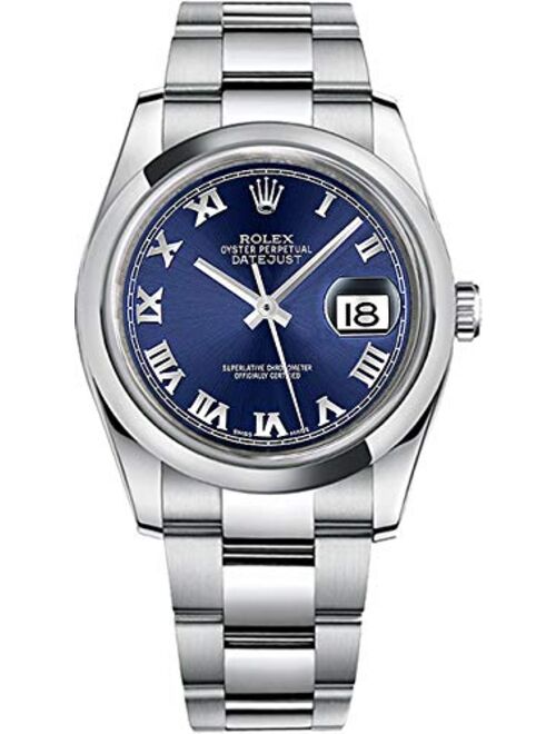 Rolex Datejust 36 116200 Blue Roman Numeral Dial Oyster Men's Watch