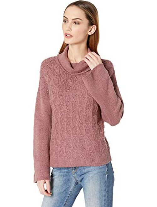 Lucky Brand Women's Pointelle Turtleneck Sweater