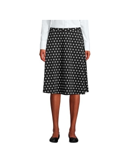 Print Knit Midi Skirt