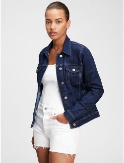 Icon Denim Button-front Collar Jacket With Washwell™