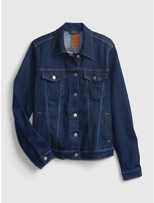 GAP Icon Denim Button-front Collar Jacket With Washwell™