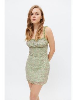 UO Lila Mesh Fitted Slip Dress