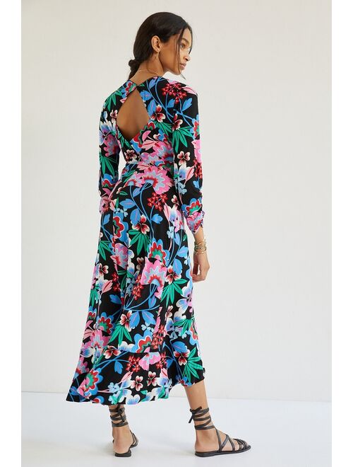 Maeve Ruched Floral Maxi Dress