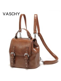 VASCHY 3 Ways Backpack Purse for Women Convertible Fashion Backpack Shoulder Bags Travel School Bag for Teenage Girls