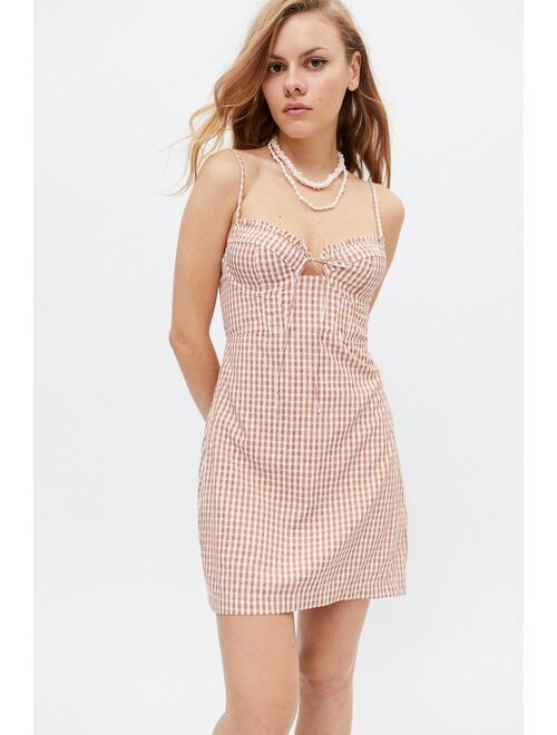 Urban outfitters UO Kitty Bustier Gingham Mini Dress