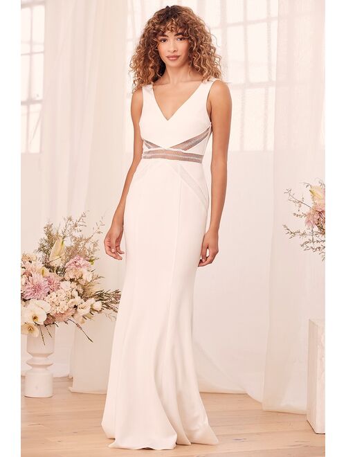 Lulus Made to Vow White Sleeveless Maxi Dress