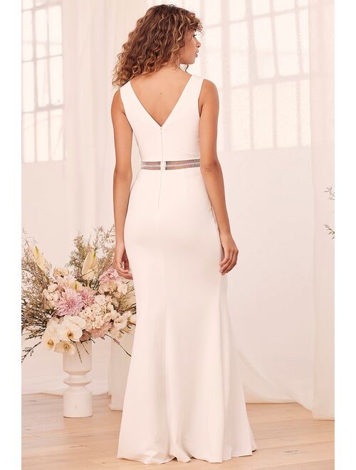 Lulus Made to Vow White Sleeveless Maxi Dress