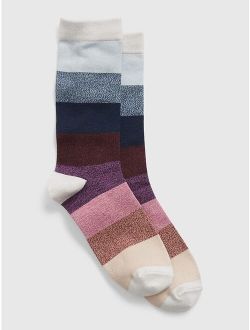 Knit Fabric Crew Socks